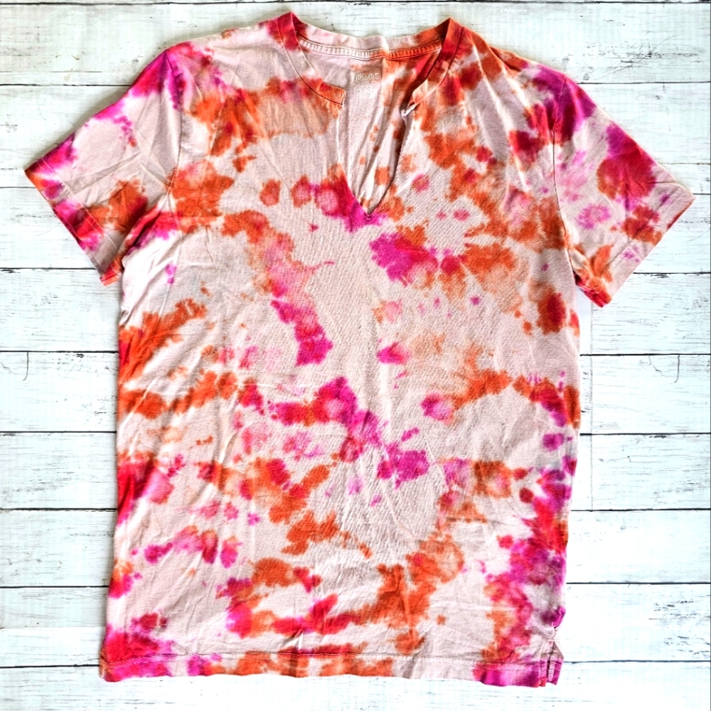 Tie-Dye Pink and Orange Women's Top